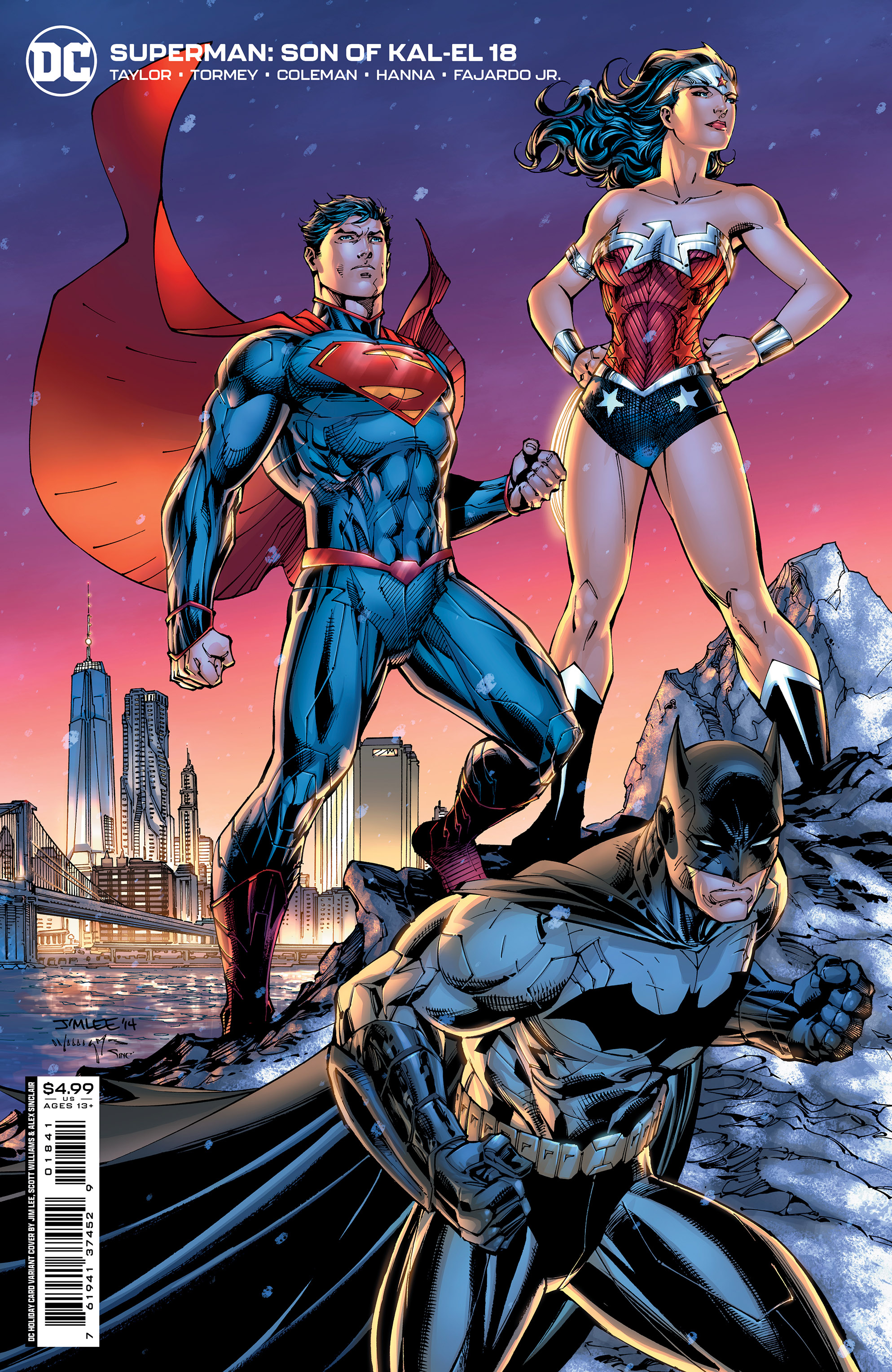 Superman Son of Kal-El #18 Cover C Jim Lee Scott Williams & Alex Sinclair DC Holiday Card Card Stock
