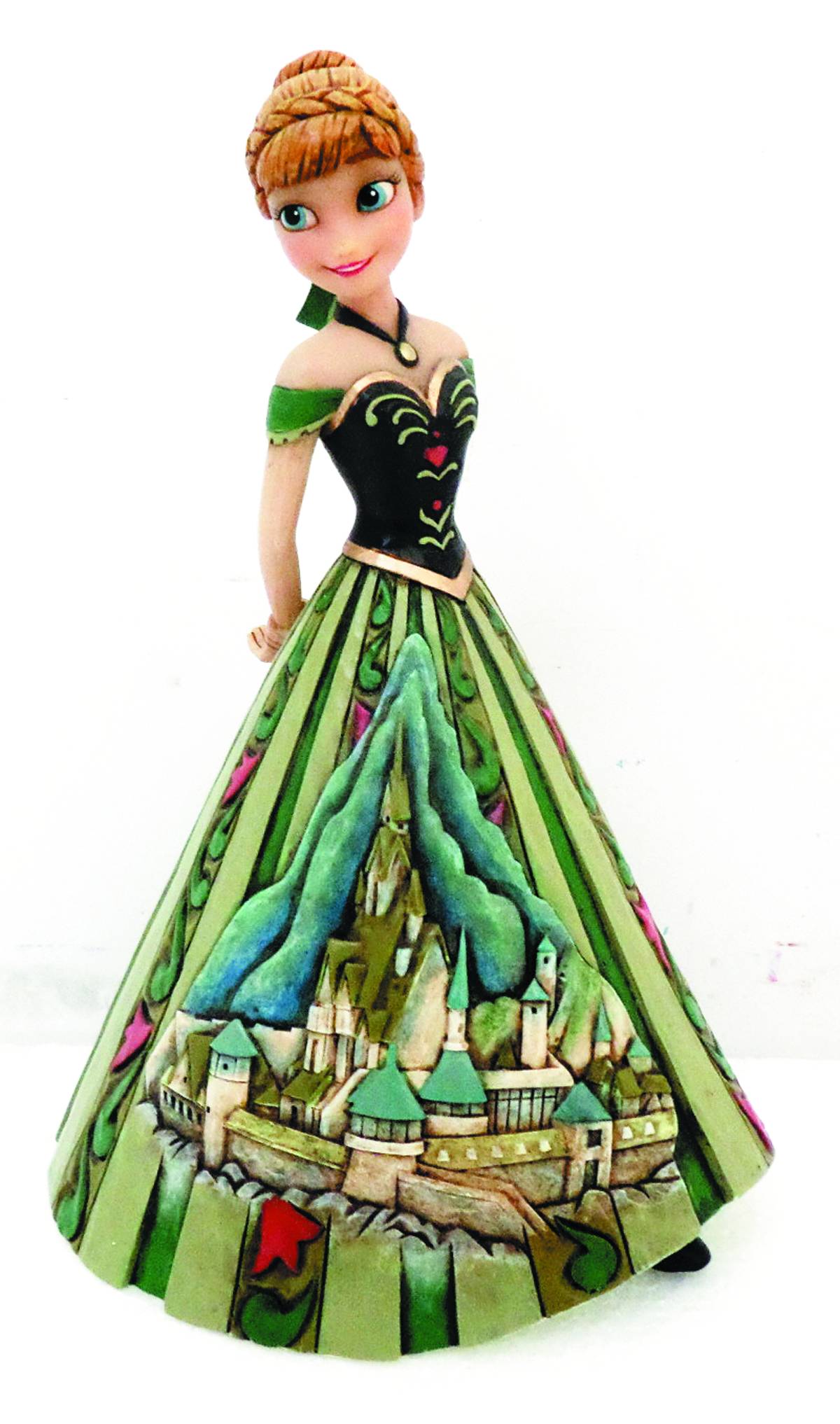 Disney Traditions Frozen Anna W/castle Dress Figure