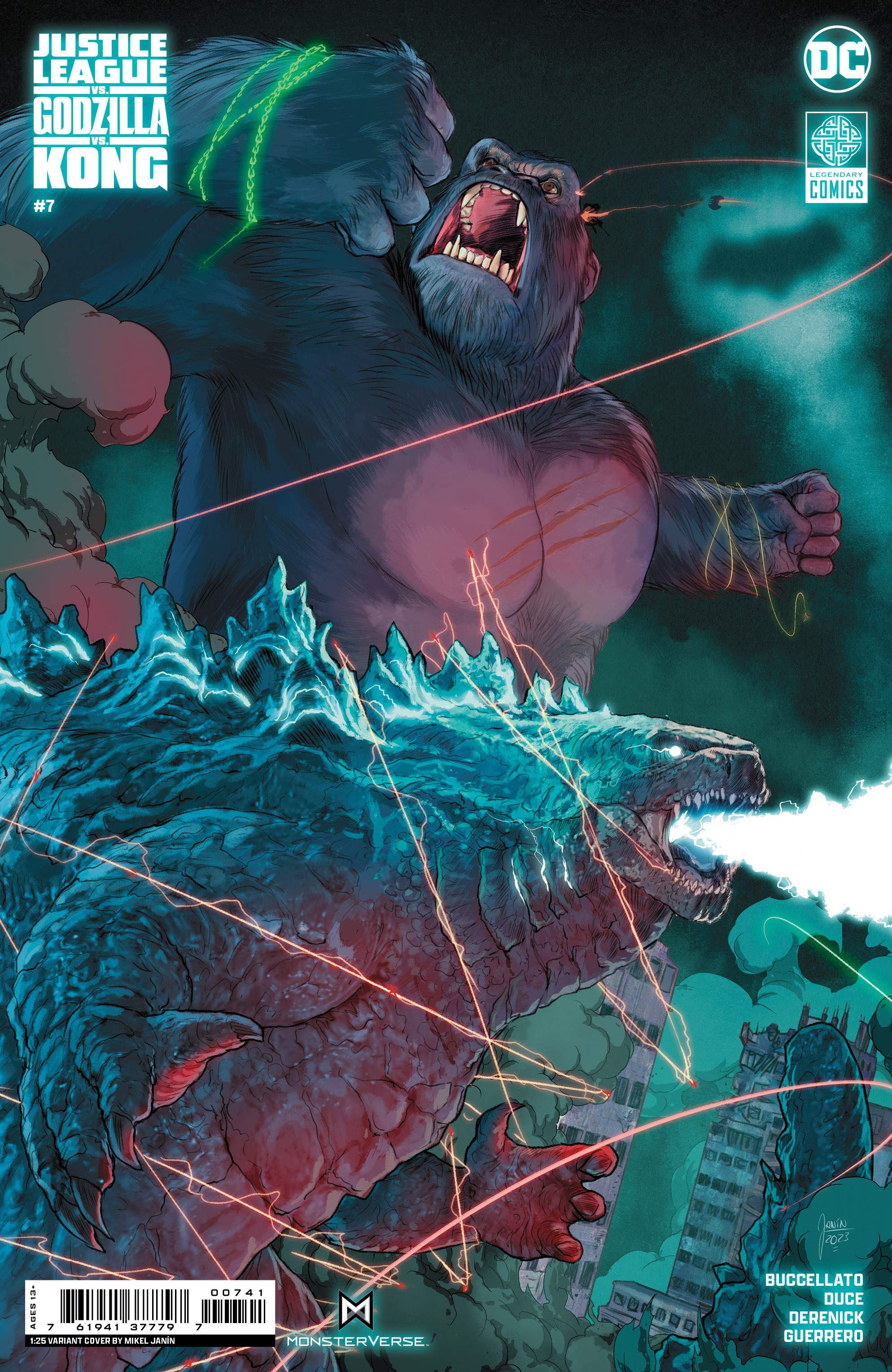 Justice League Vs Godzilla Vs Kong #7 Cover D 1 for 25 Incentive Mikel Janin Card Stock Variant (Of 7)