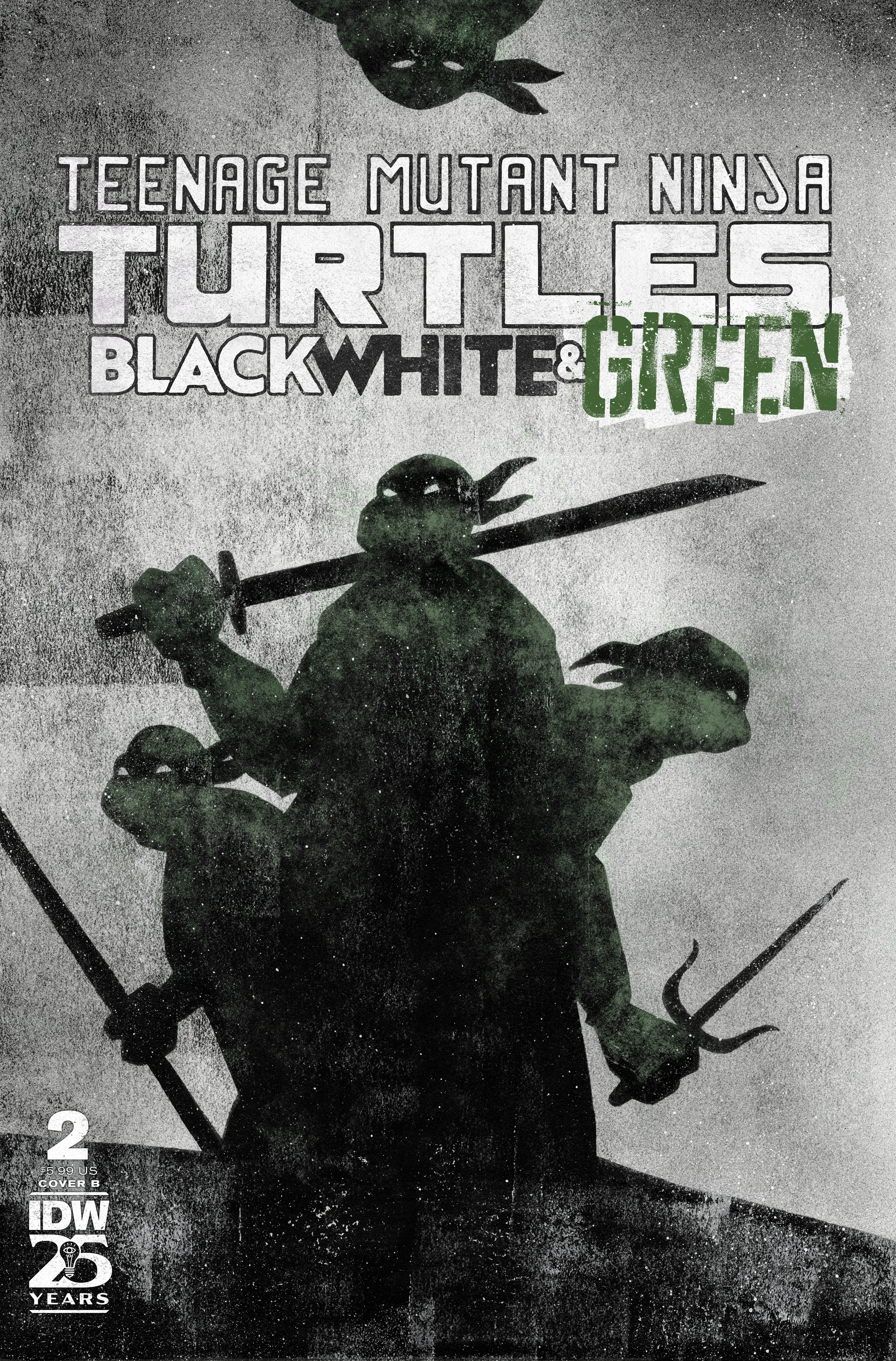 Teenage Mutant Ninja Turtles: Black White & Green #2 Cover B Love