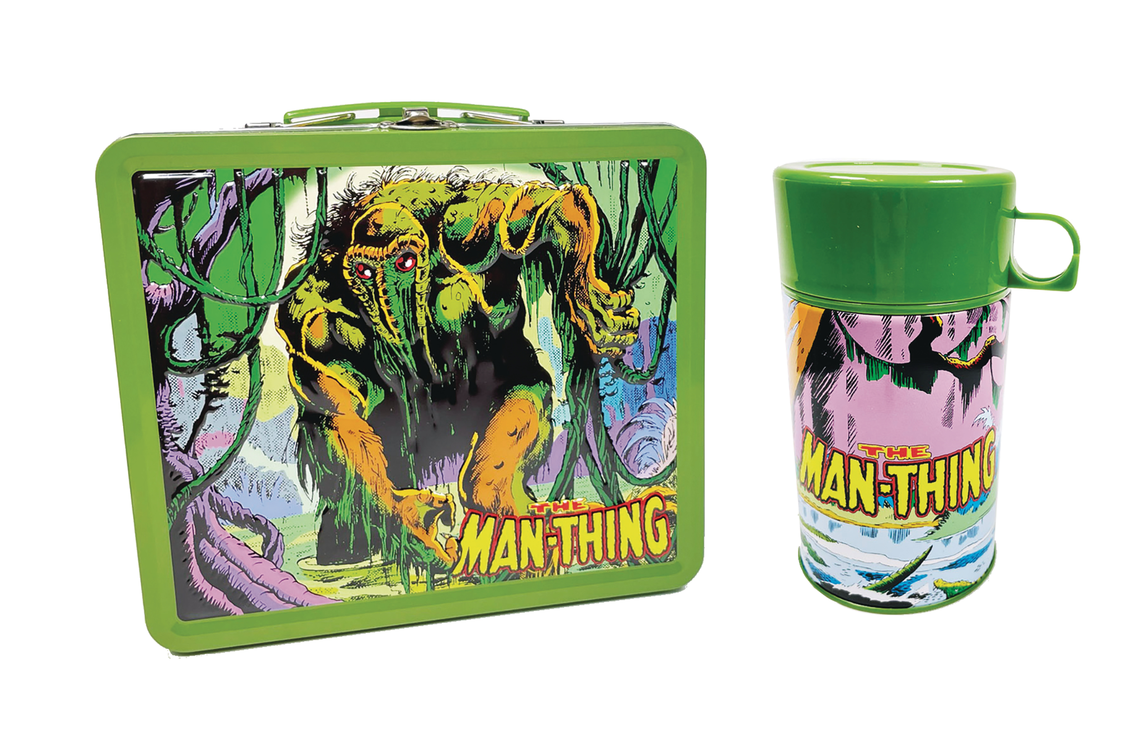 San Diego ComicCon 2023 Tin Titans Marvel Man-Thing Lunchbox & Beverage Container