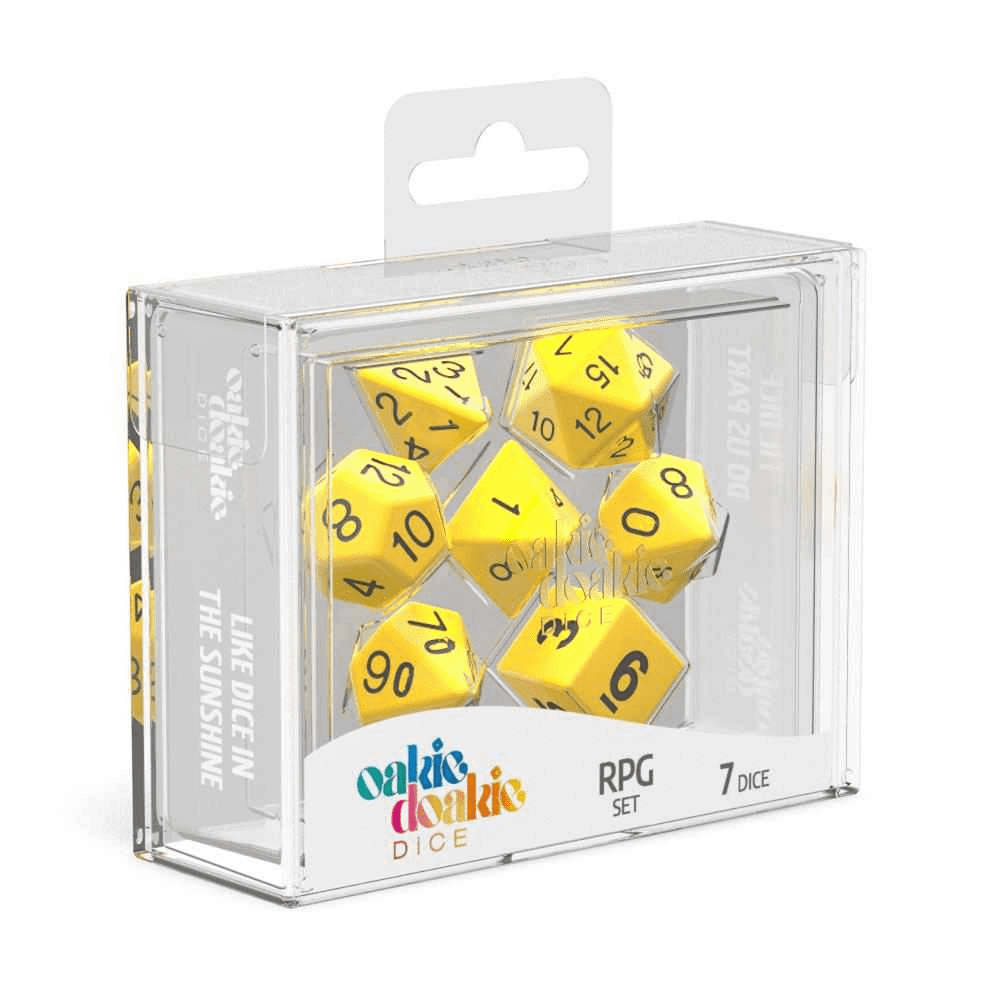 Oakie Doakie Dice RPG Set Solid, Yellow (7)