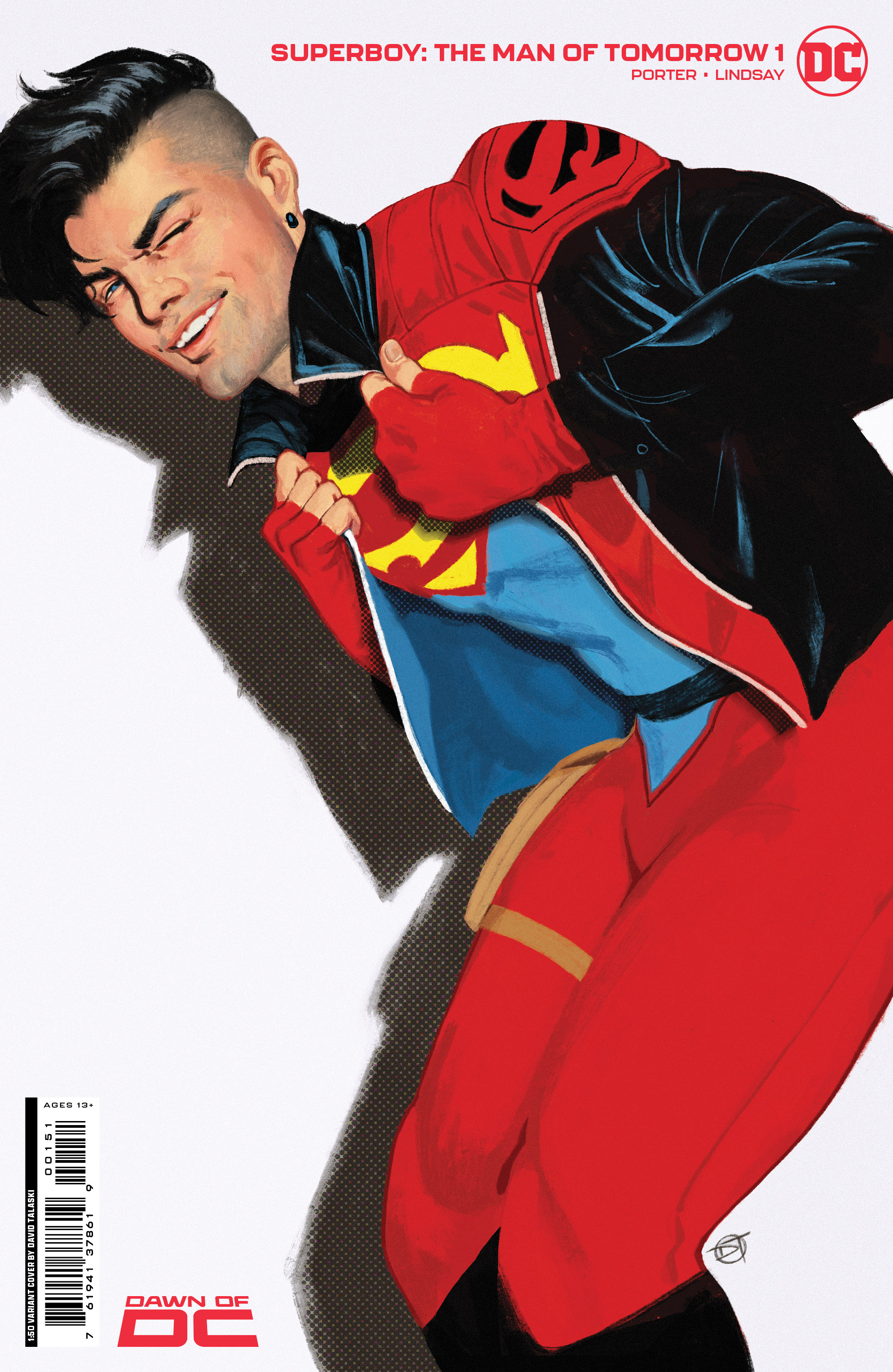 Superboy The Man of Tomorrow #1 Cover F 1 for 50 Incentive David Talaski Card Stock Variant (Of 6)