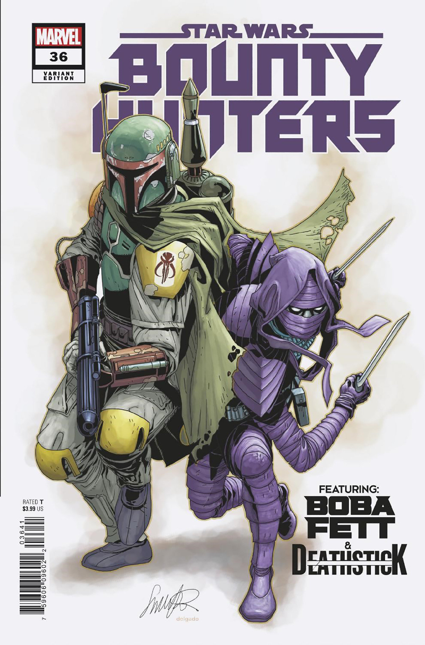Star Wars: Bounty Hunters #36 Salvador Larroca Boba Fett & Death Stick Variant