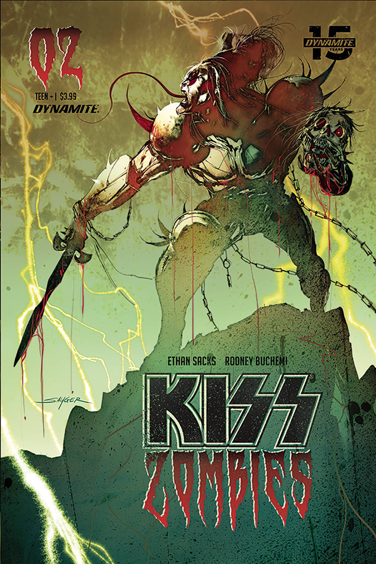 Kiss Zombies #2 Cover B Sayger