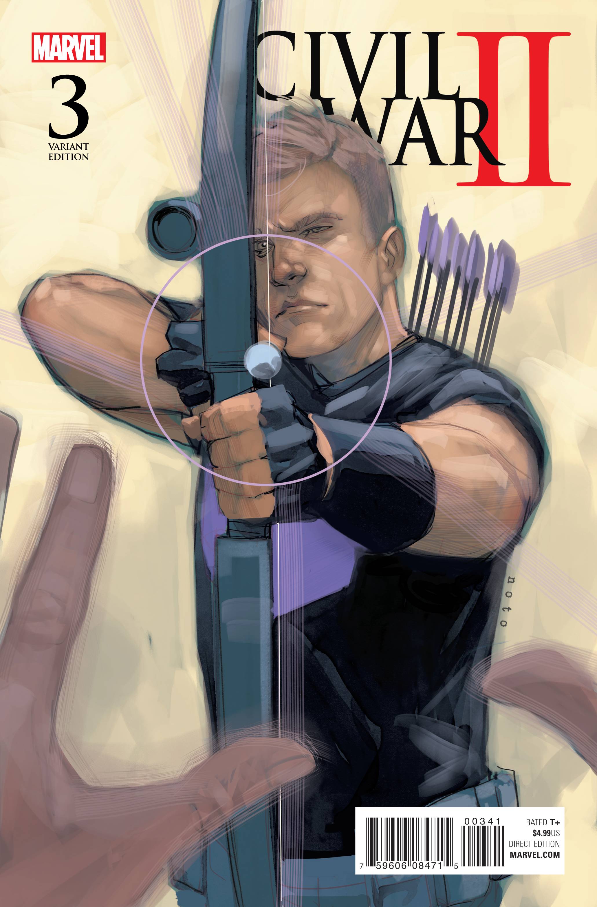 Civil War II #3 (Noto Hawkeye Variant) (2016)