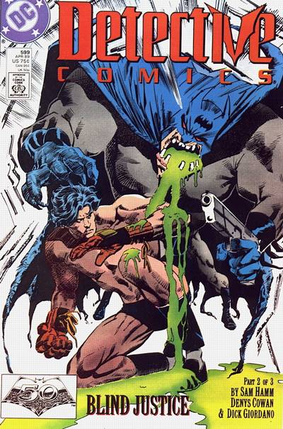 Detective Comics #599 [Direct]-Fine (5.5 – 7) 1st Appearance of Henri Ducard, Bruce Waynes Mentor