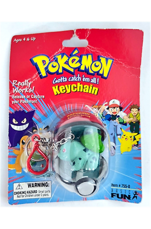 Basic Fun 1999 Pokemon Keychain Bulbasaur