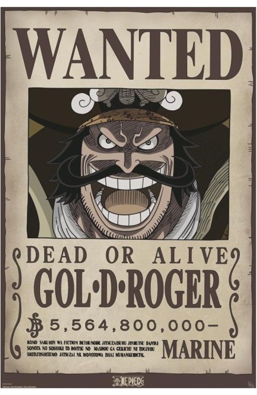 One Piece Wanted Gol D Roger Poster