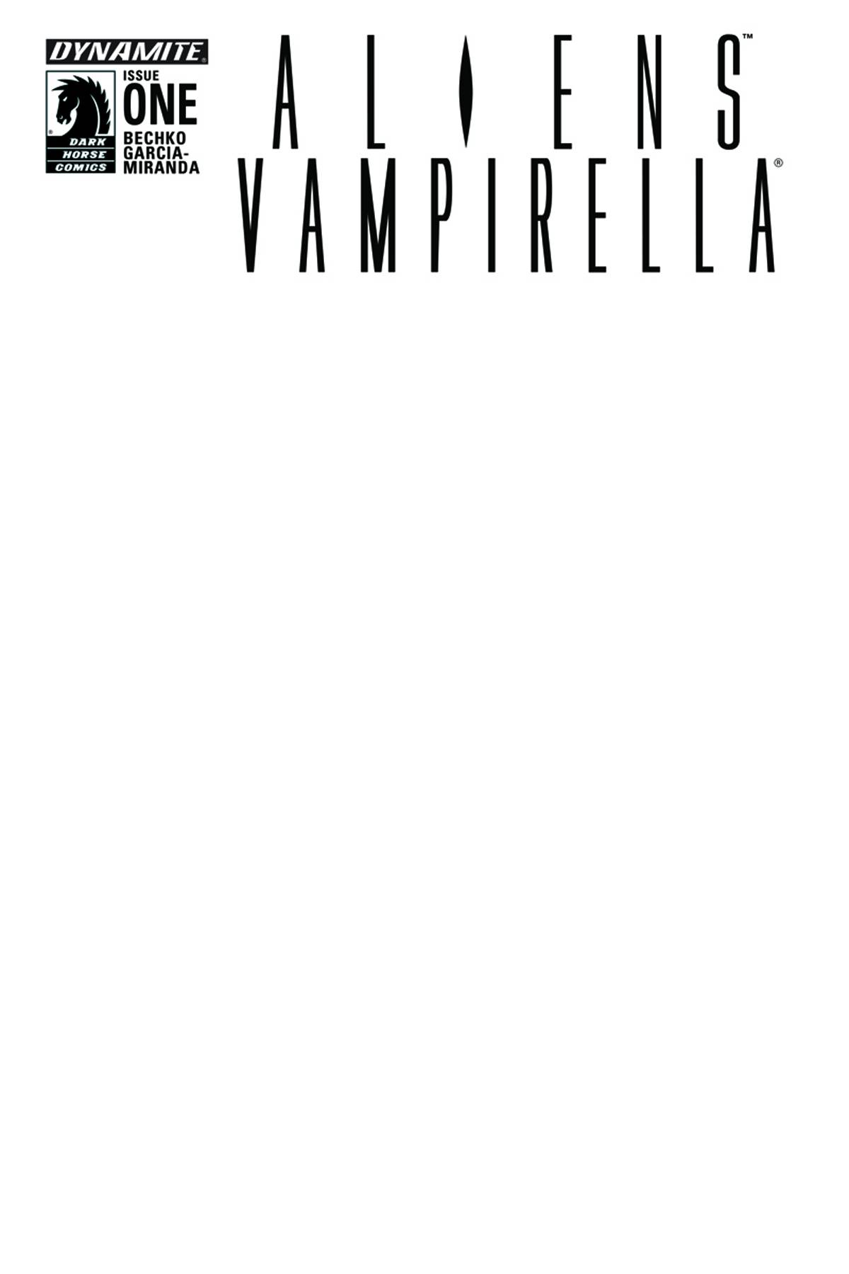 Aliens Vampirella #1 Cover B Blank Authentix Variant