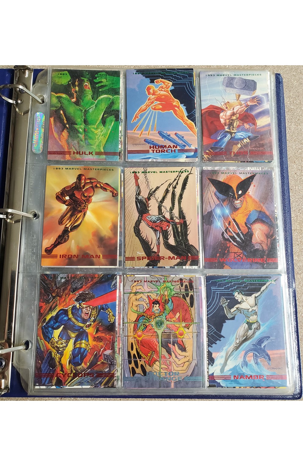 Marvel Masterpieces 1993 #1-90 Trading Card Base Set Complete (Skybox 1993)