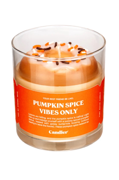 Candier Pumpkin Spice Vibes Only Donut Candle