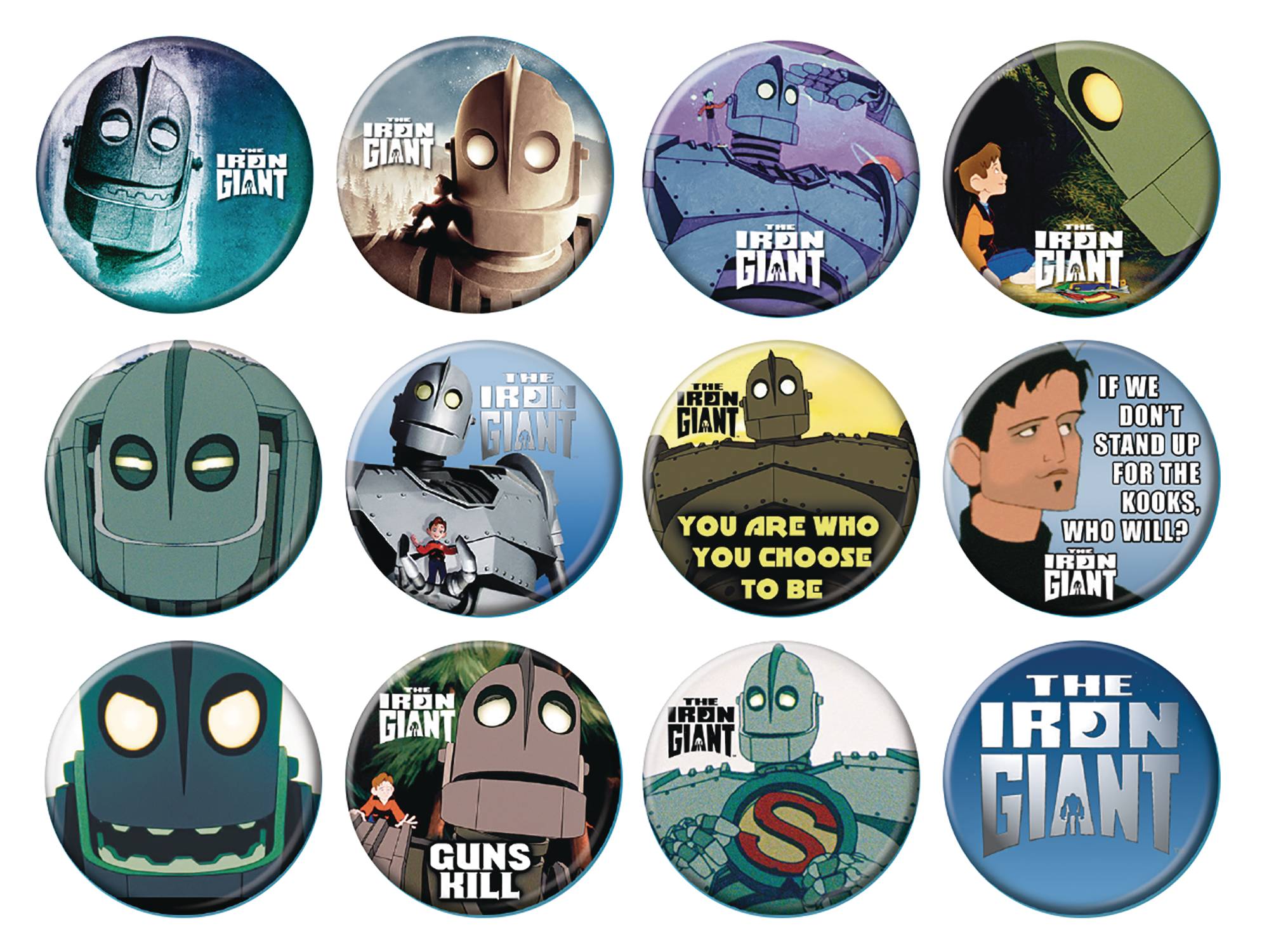 Iron Giant Button (Choose from 8 designs)