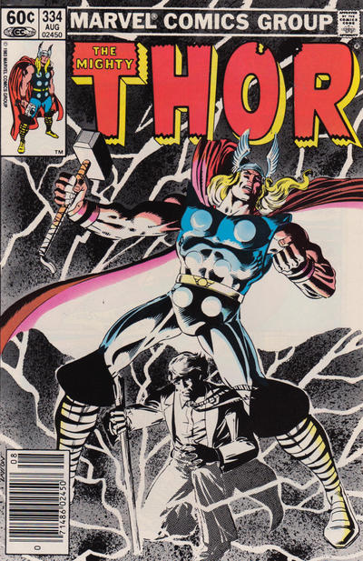 Thor #334 [Newsstand] - Fn+, Date Written In Corner Box