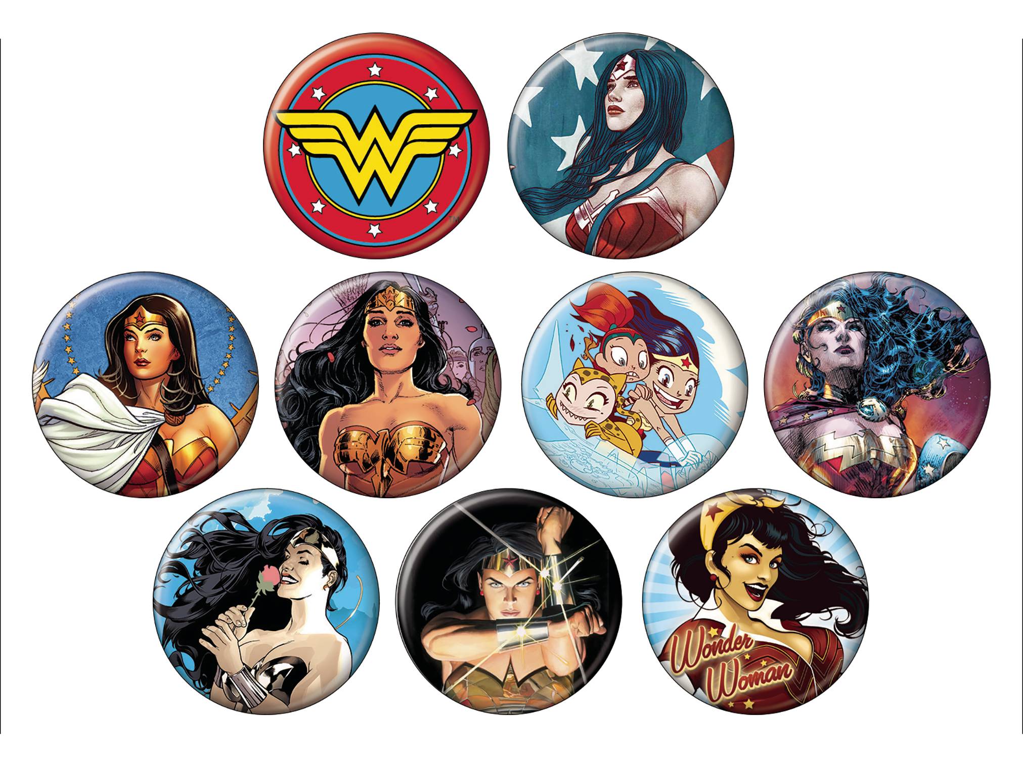 DC Heroes Wonder Woman 144 Piece Button Assortment Display