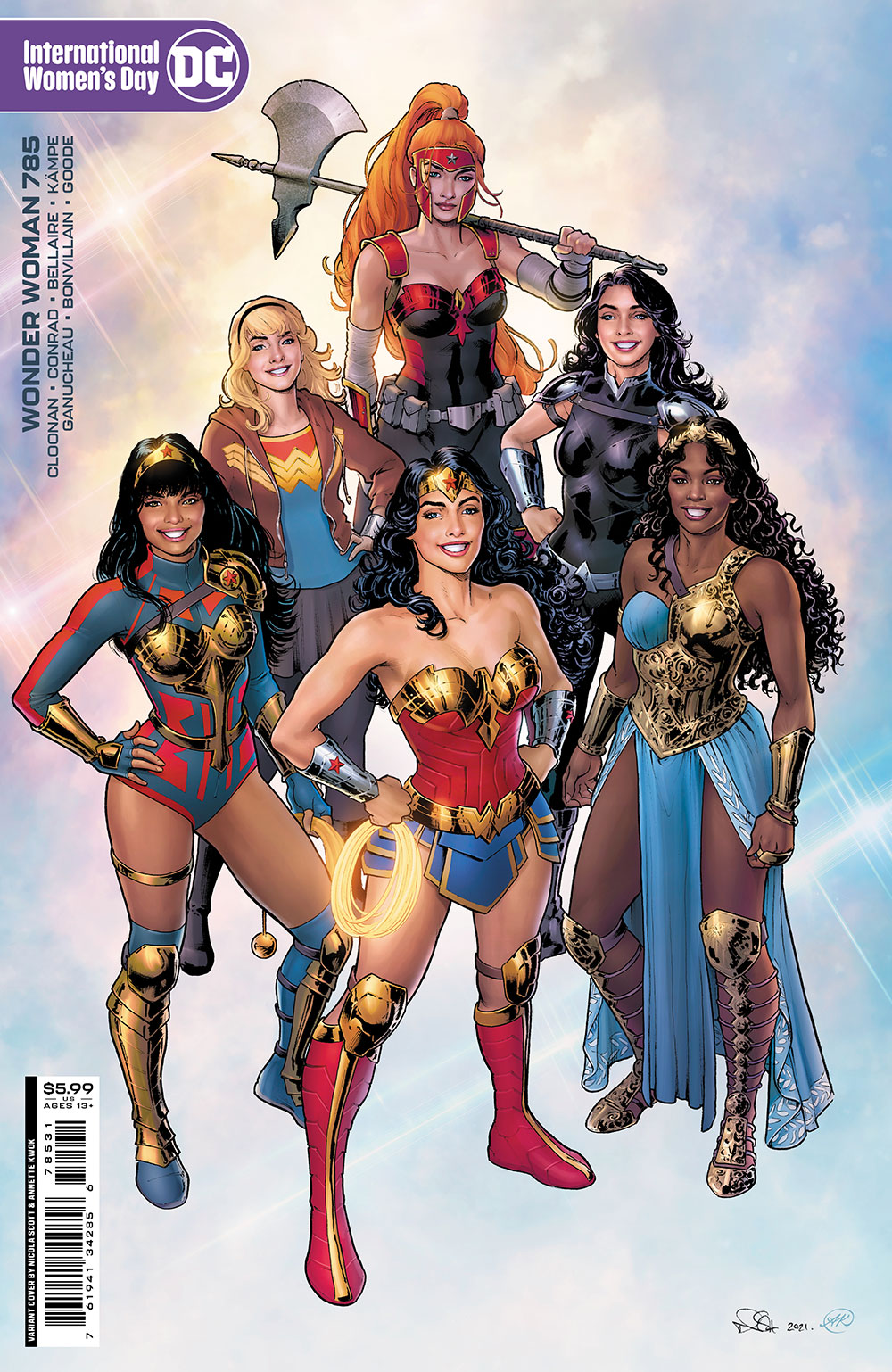 Wonder Woman #785 Cover C Nicola Scott International Womens Day Card Stock Variant (2016)