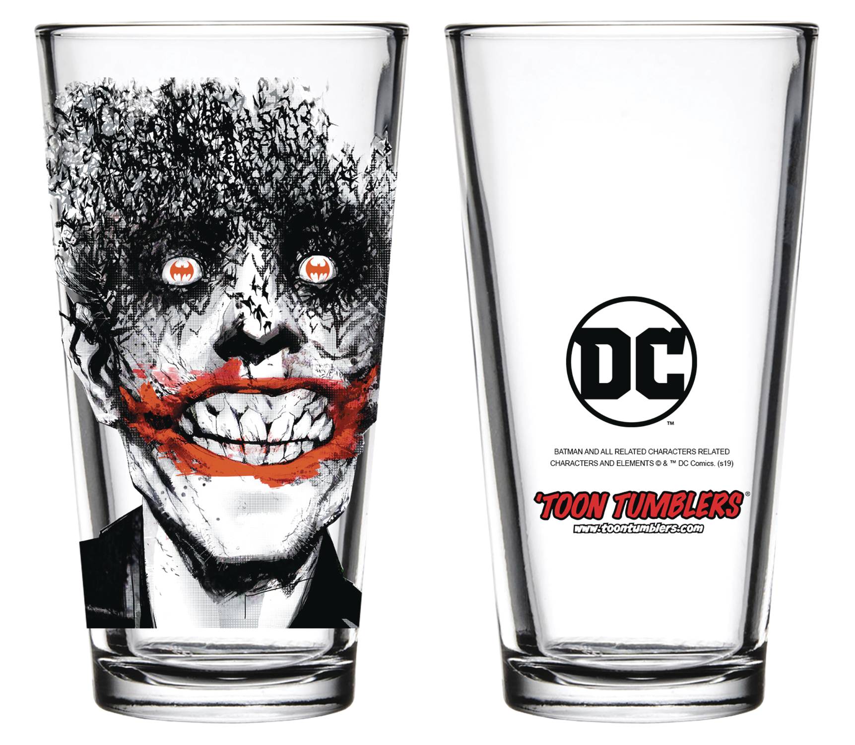 Toon Tumblers DC Joker Bats Glass