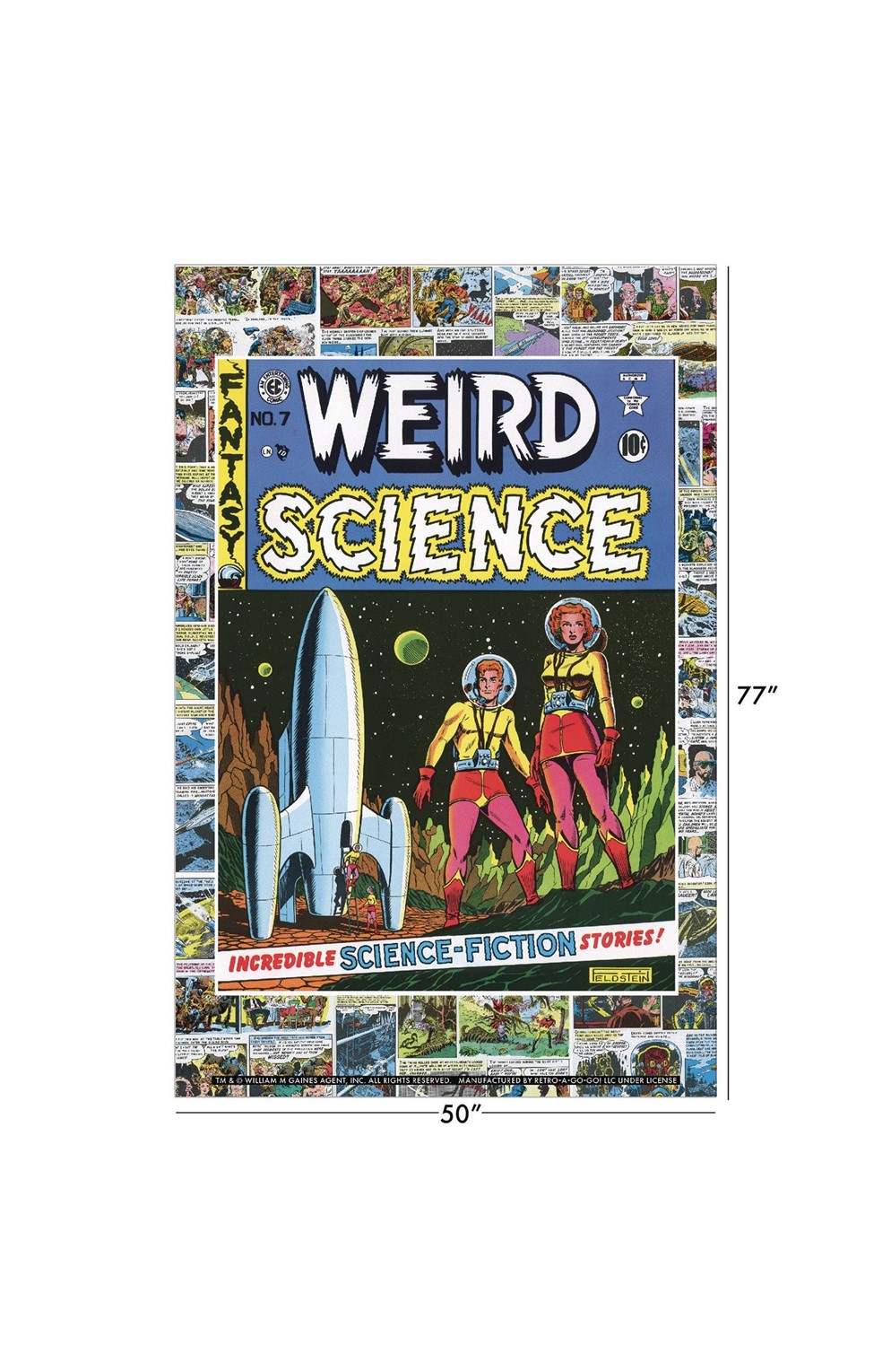 1950S EC Comics Weird Science Plush Throw Blanket