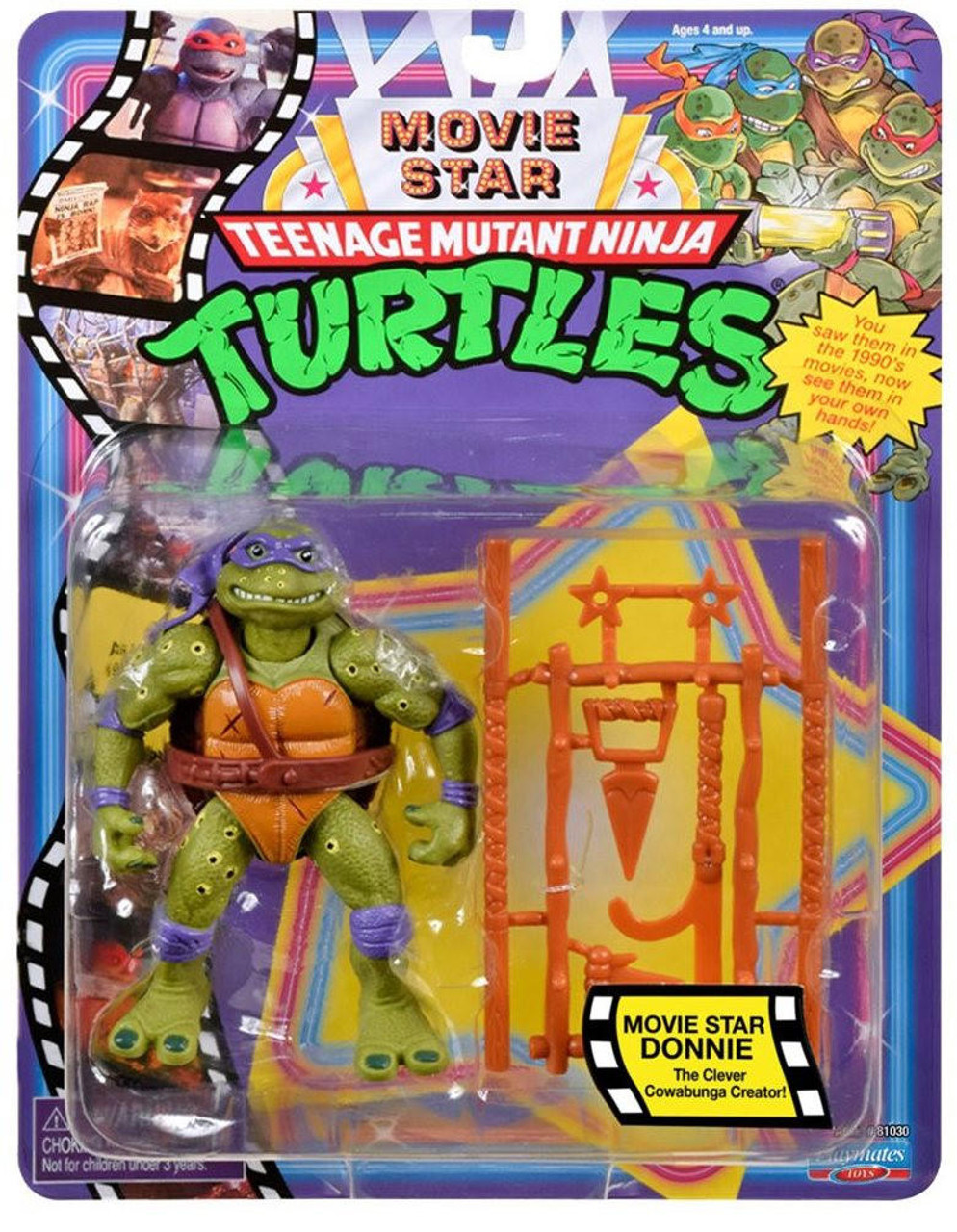 Teenage Mutant Ninja Turtles Classic 1991 Movie Star Turtle Donnie in Special Movie Styling Package 