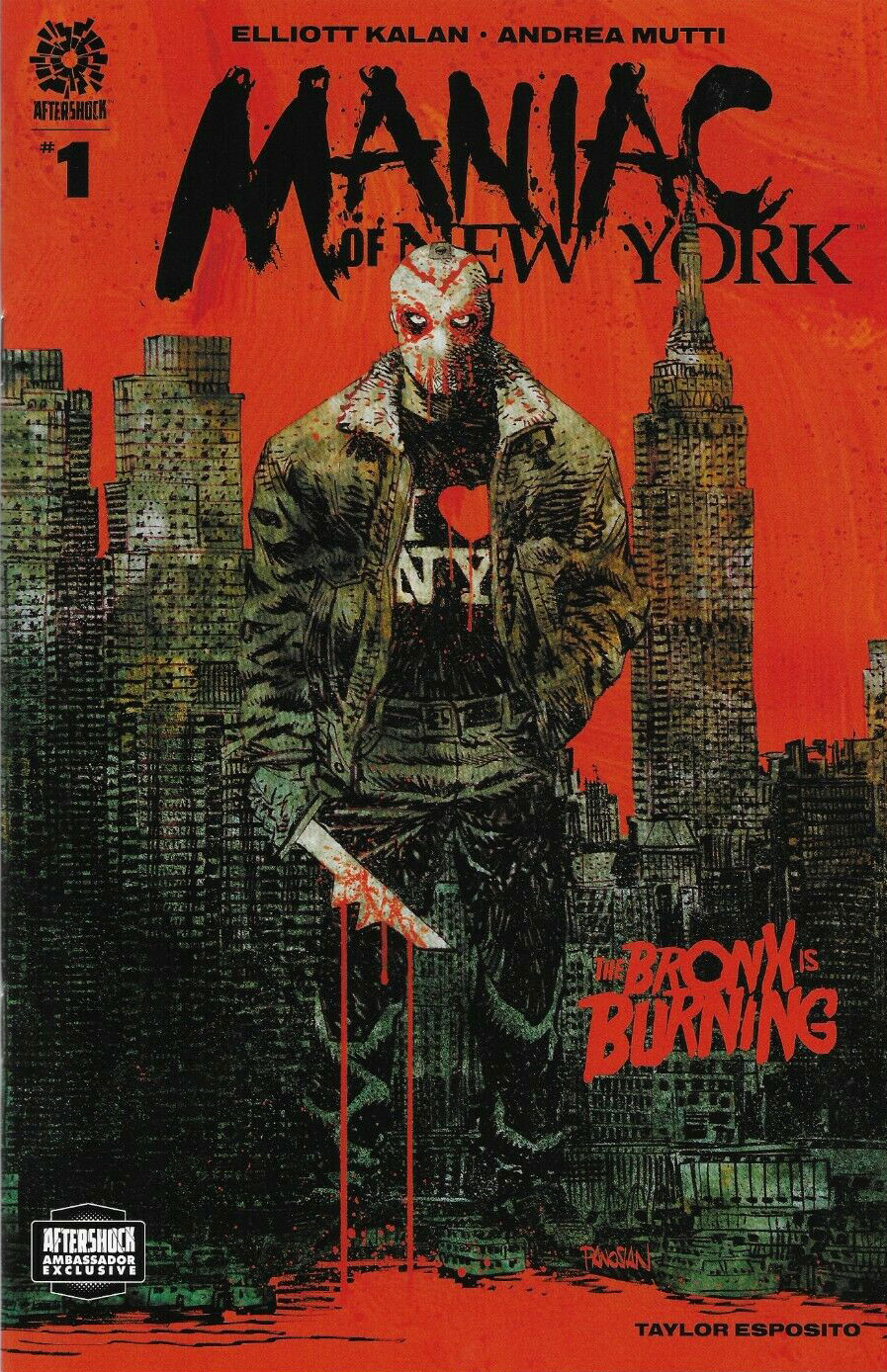 Maniac of New York Bronx Burning #1 Aftershock Ambassador Exclusive Cover