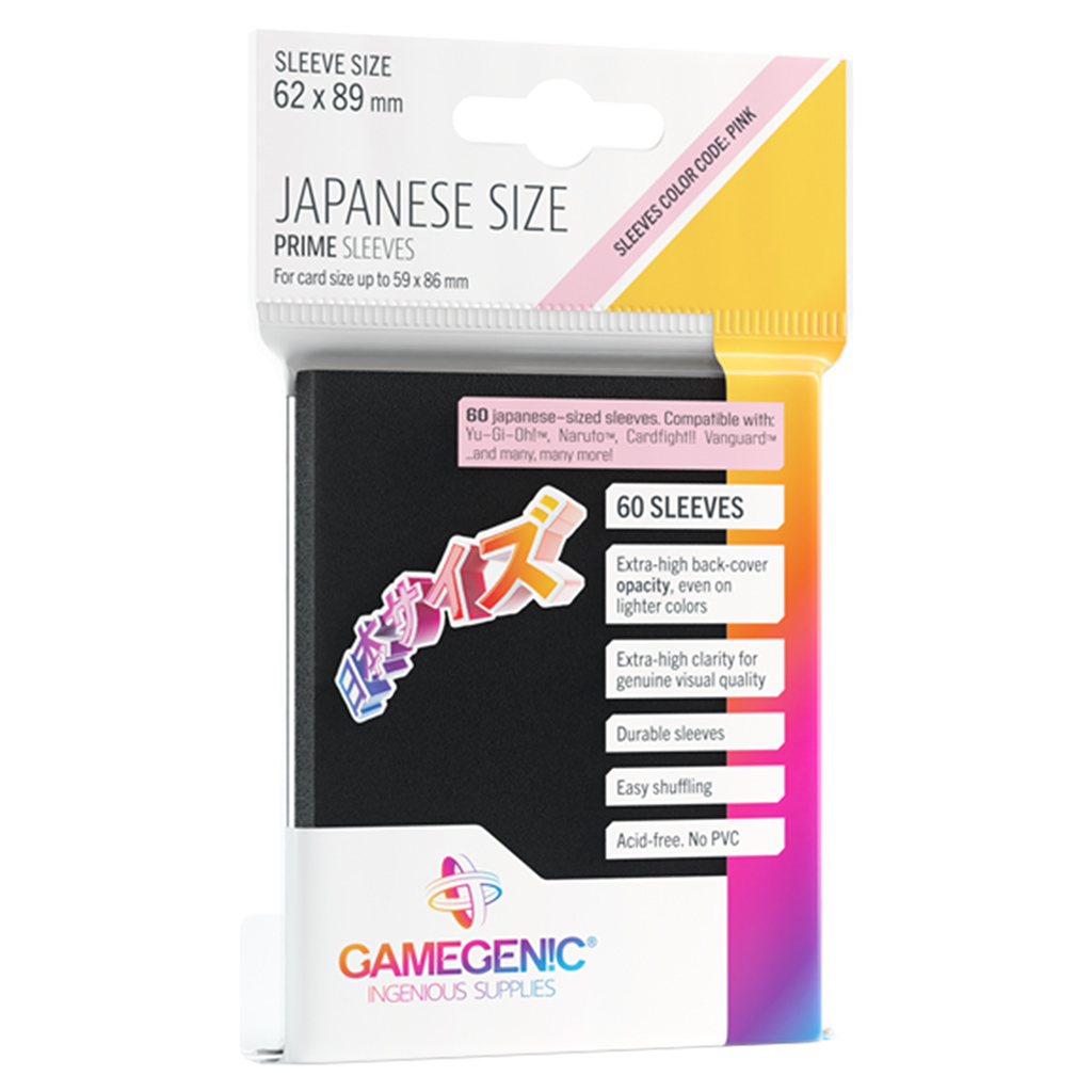 Prime Japanese Sized Sleeves Black 60 Count