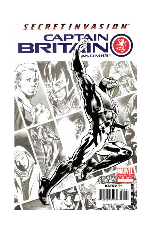 Captain Britain And Mi13 #1 (Hitch 3rd Printing Sketch Variant) (2008)