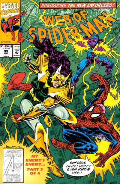 Web of Spider-Man #99 [Direct]-Very Fine (7.5 – 9) 1st Appearance of Nightwatch In Costume