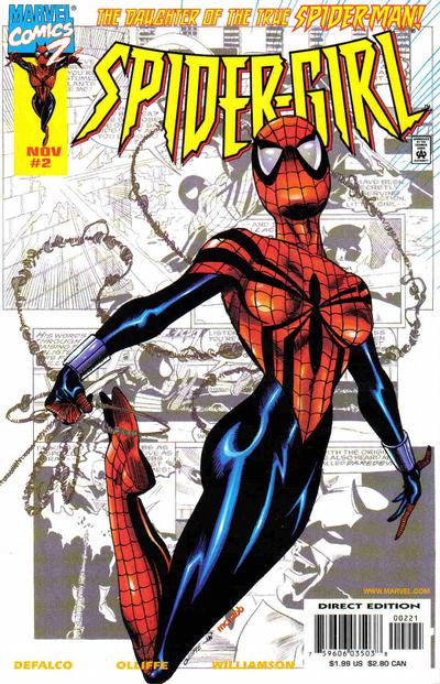 Spider-Girl #2 [Direct Edition - 50/50 Spider-Girl Cover]-Fine (5.5 – 7)