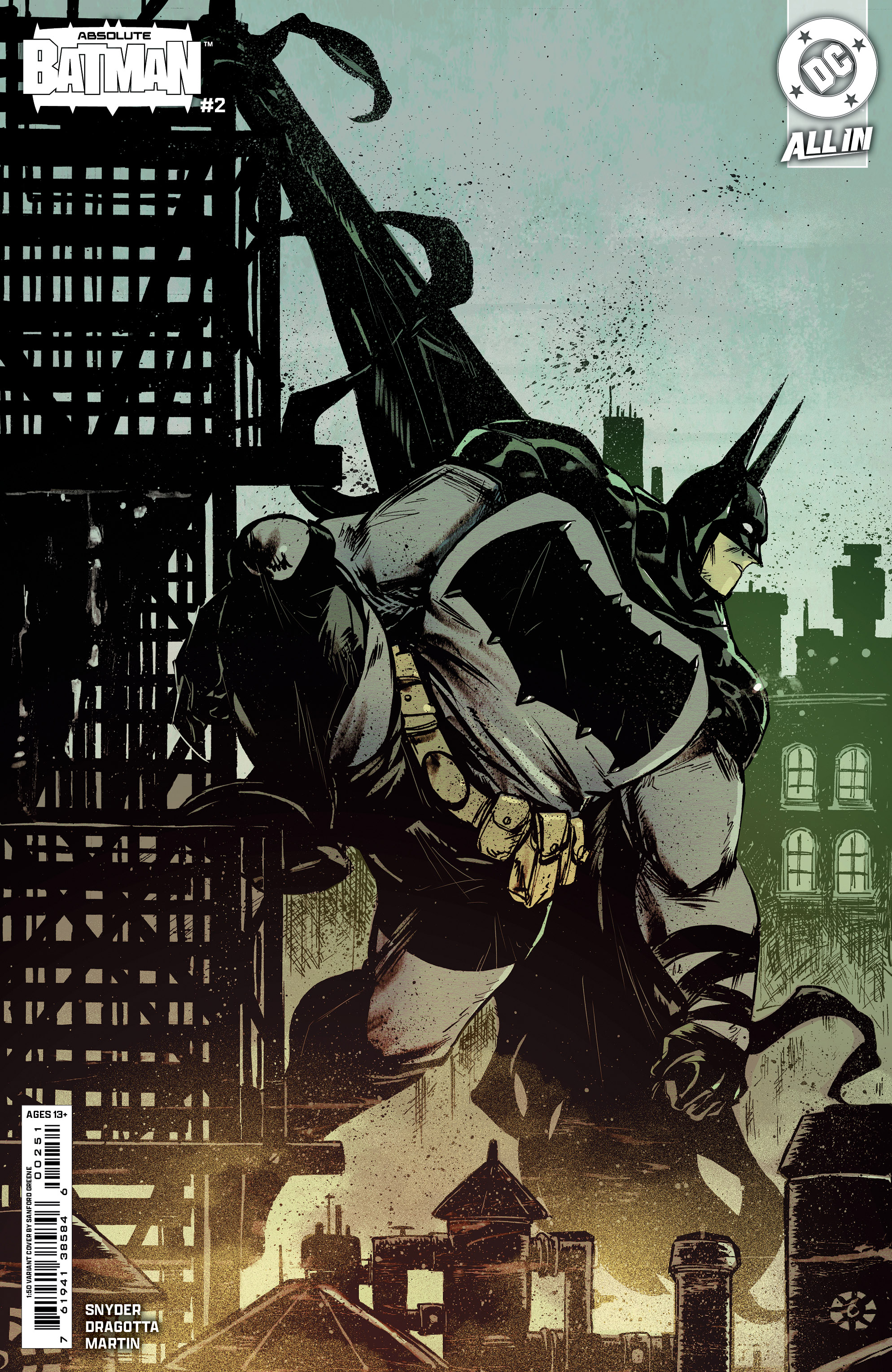 Absolute Batman #2 Cover E 1 for 50 Incentive Sanford Greene Card Stock Variant