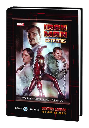 Iron Man Extremis Graphic Novel Hardcover W/ Motion Comic DVD