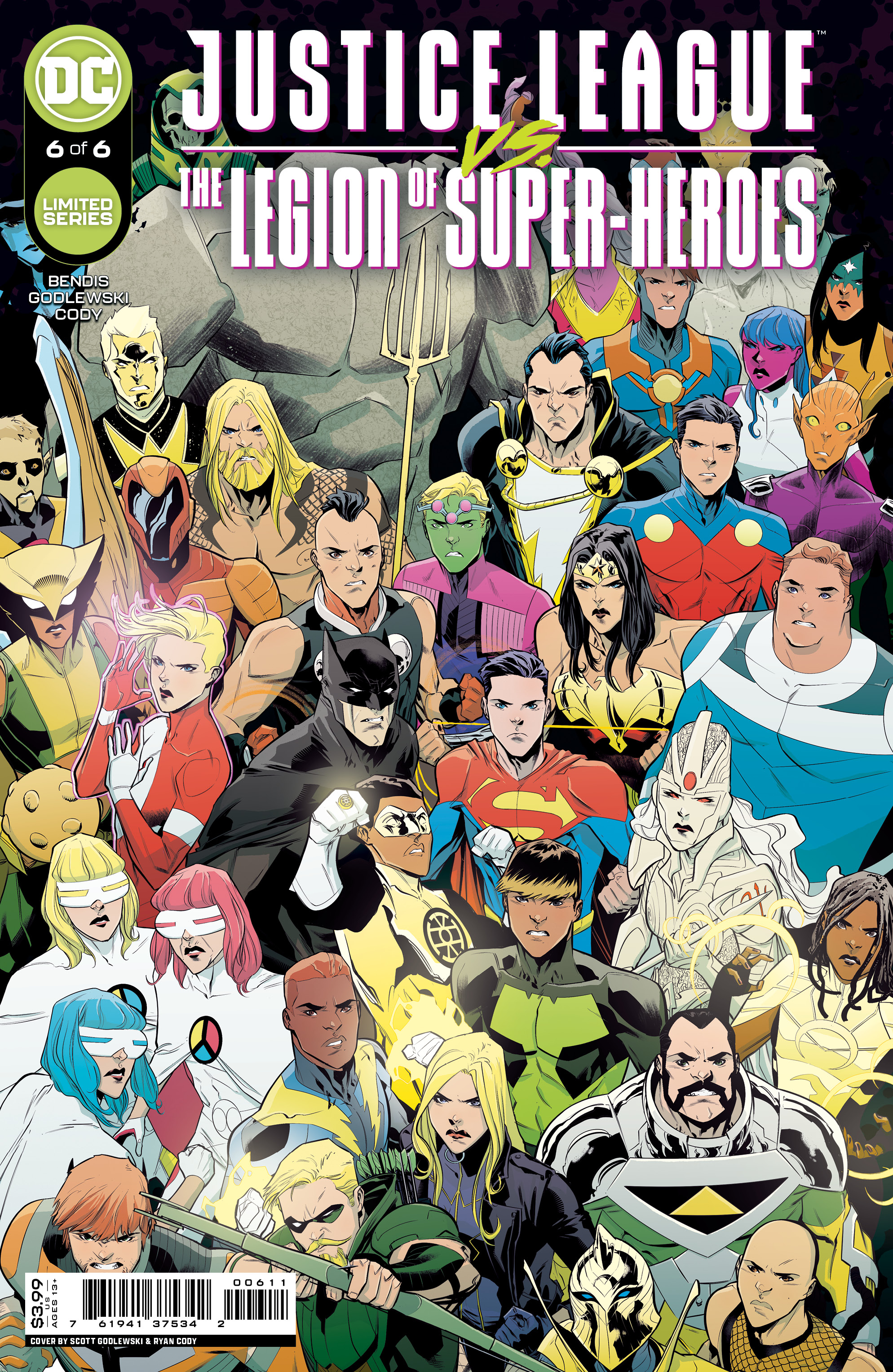 Justice League Vs The Legion of Super-Heroes #6 Cover A Scott Godlewski (Of 6)