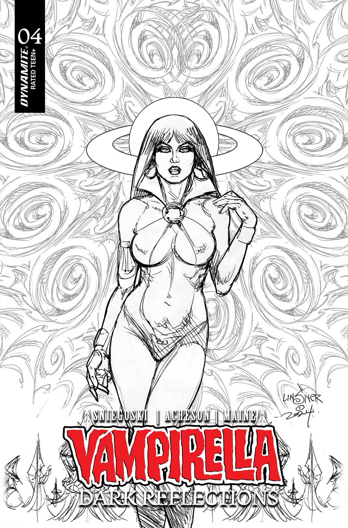 Vampirella Dark Reflections #4 Cover I 1 For 10 Incentive Linsner Line Art