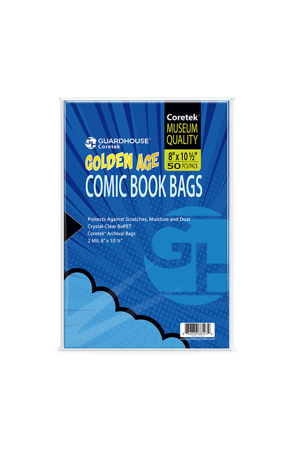 Coretek Comic Book Bag (2Mil Bopet) - Golden 50Ct