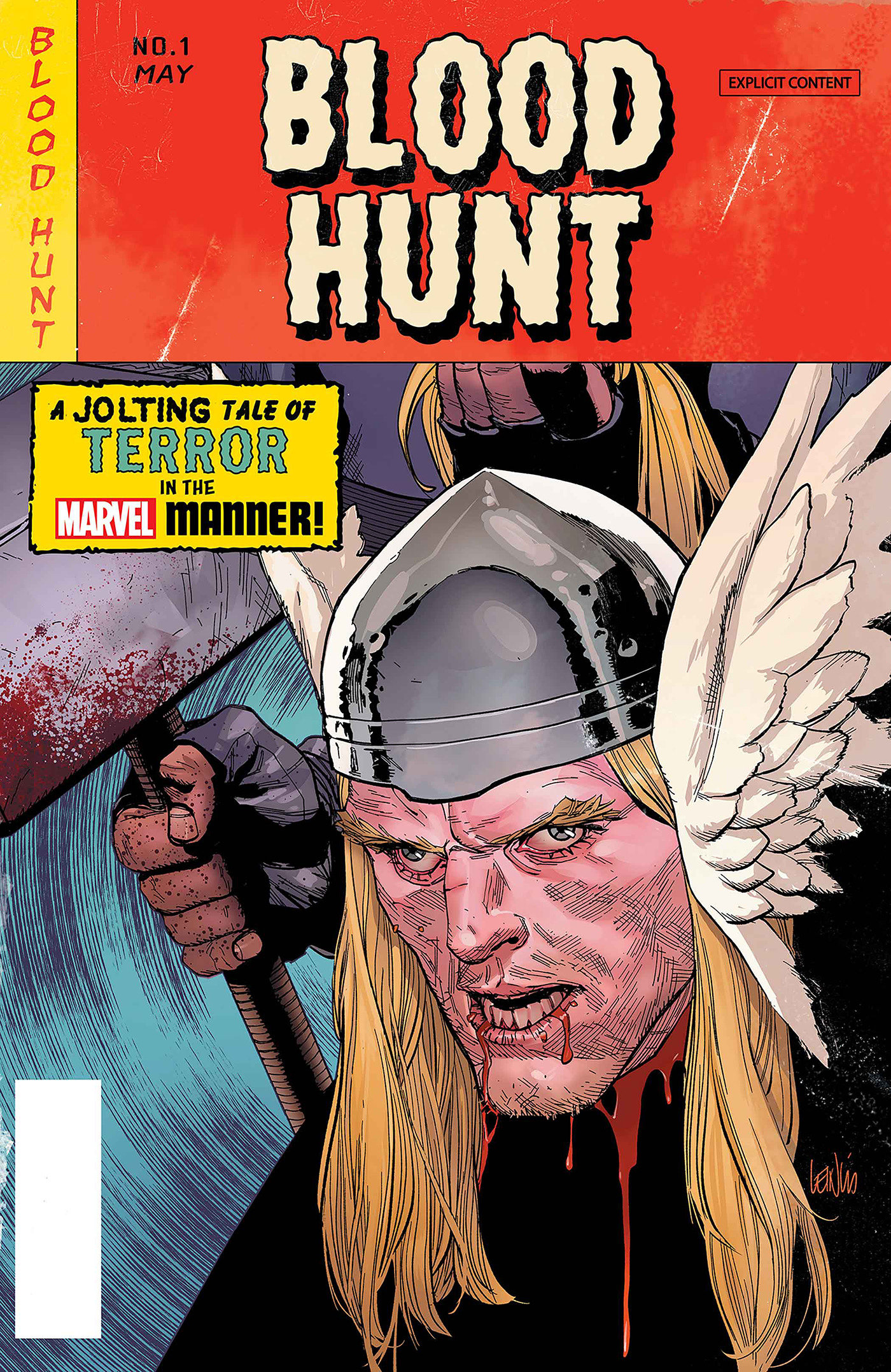 Blood Hunt: Red Band #1 1 for 25 Incentive Leinil Yu Bloody Homage Variant (Blood Hunt)