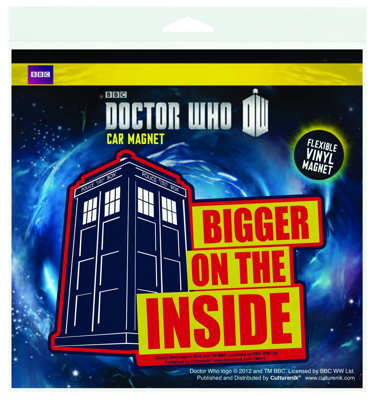 Doctor Who Bigger Inside Flex Car Magnet 3pk