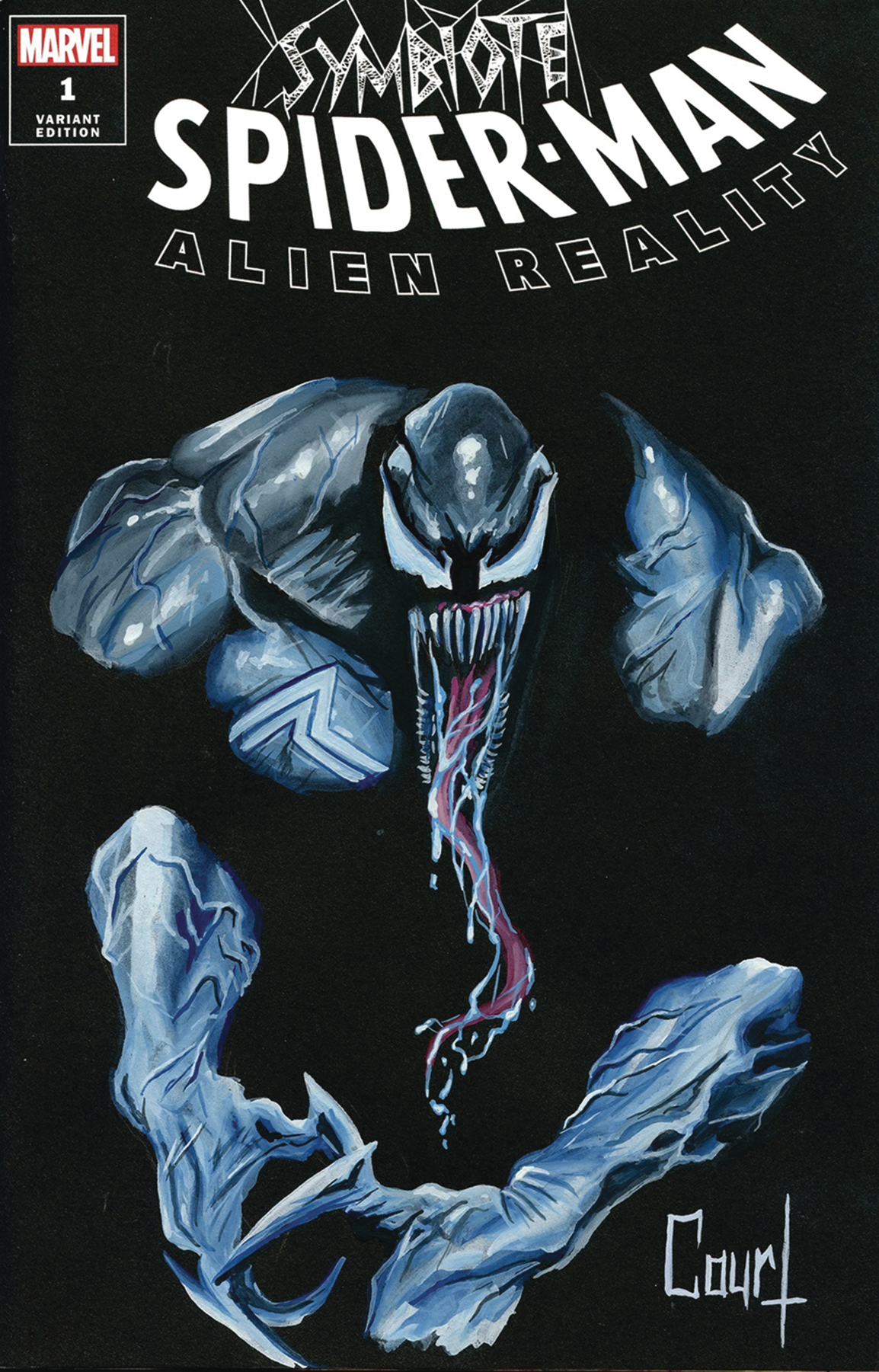 Dynamic Forces Marvel Comics Blank Variant Venom Sketch Court