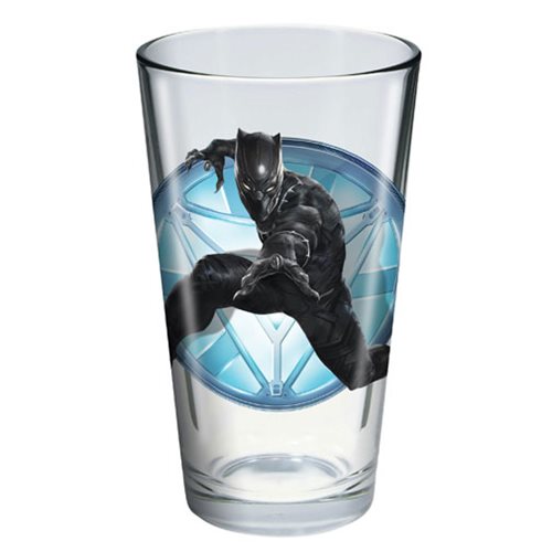 Toon Tumblers Captain America 3 Black Panther Pint Glass