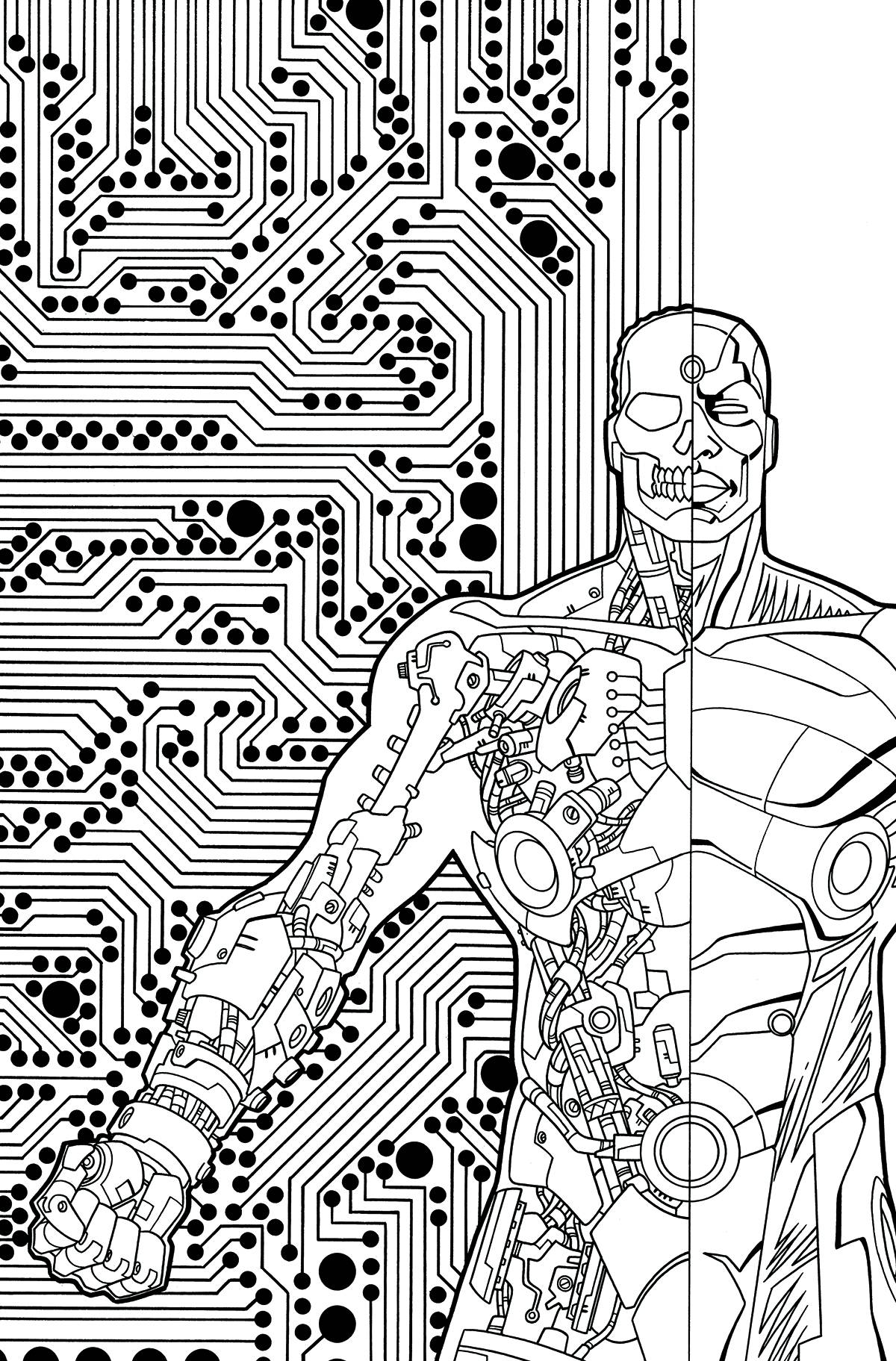 Cyborg #7 Adult Coloring Book Variant Edition