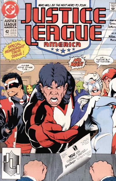 Justice League America #42 (1989)[Direct]-Fine (5.5 – 7)