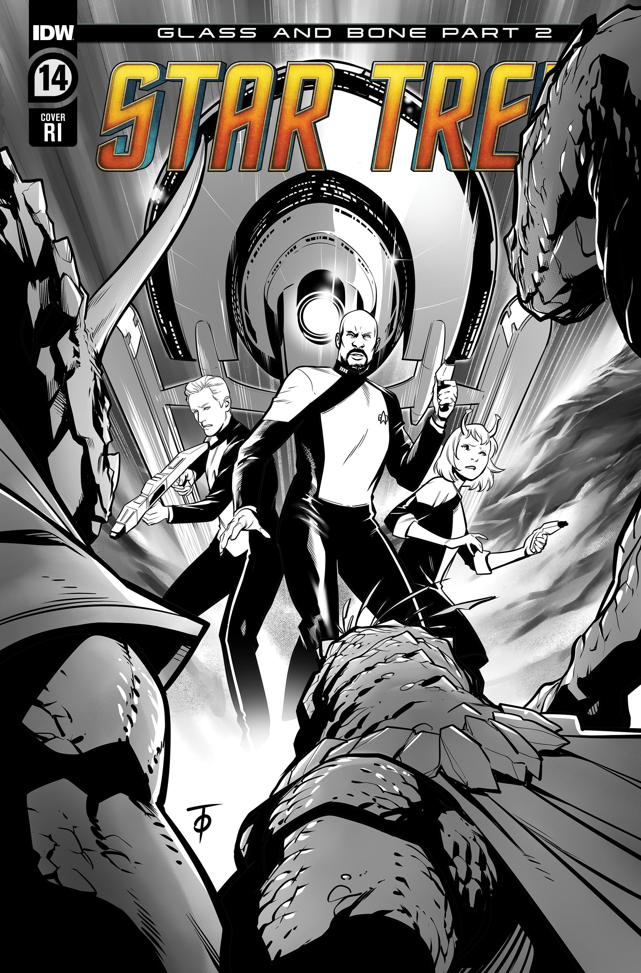 Star Trek #14 Cover To B&W 1 for 10 Incentive