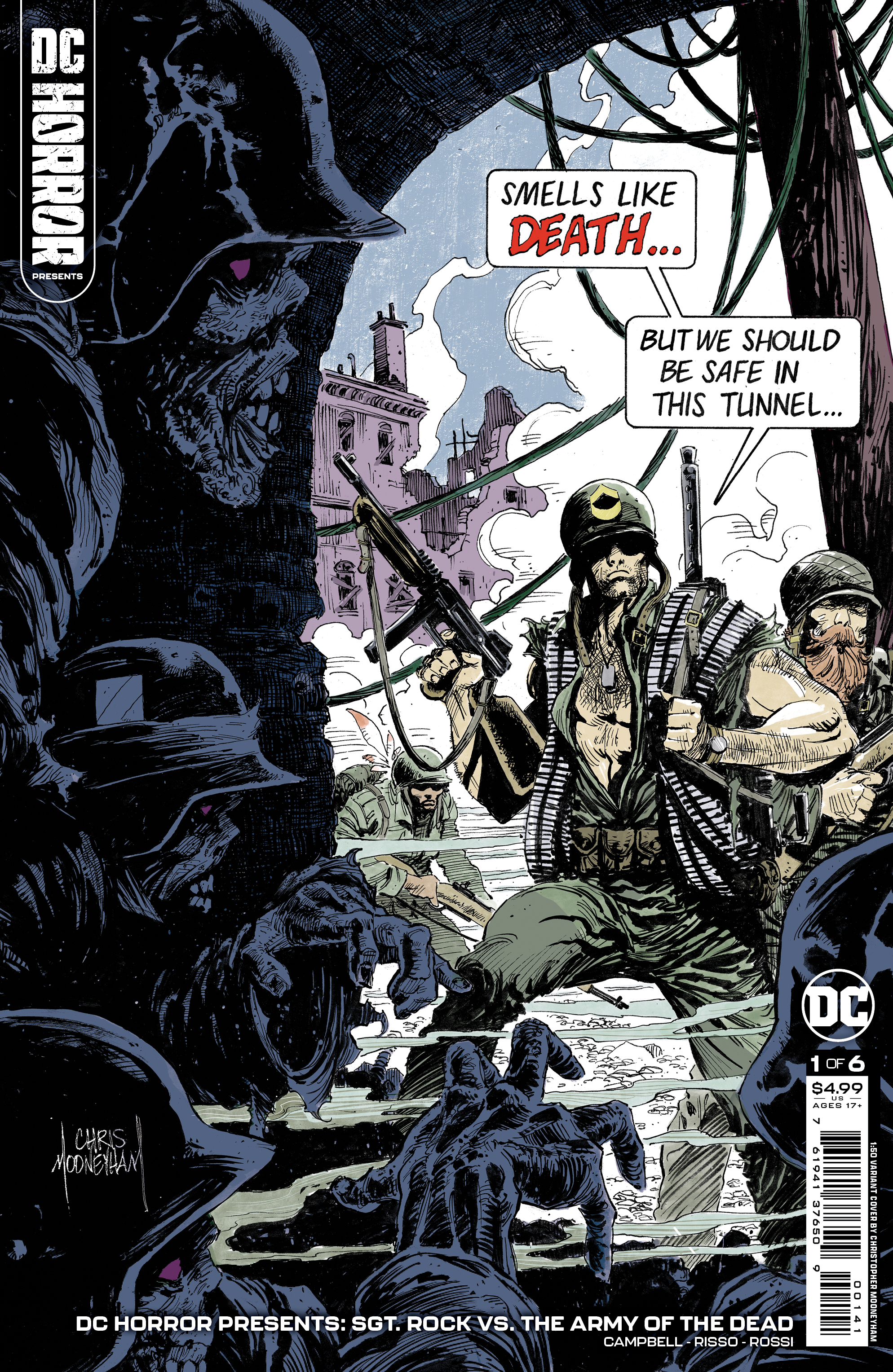 DC Horror Presents Sgt Rock Vs The Army of the Dead #1 Cover E 1 for 50 Incentive Chris Mooneyham Card (Of 6)