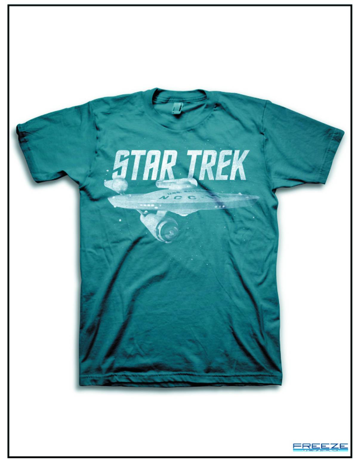 Star Trek Enterprise Ship Indigo Blue T-Shirt Large