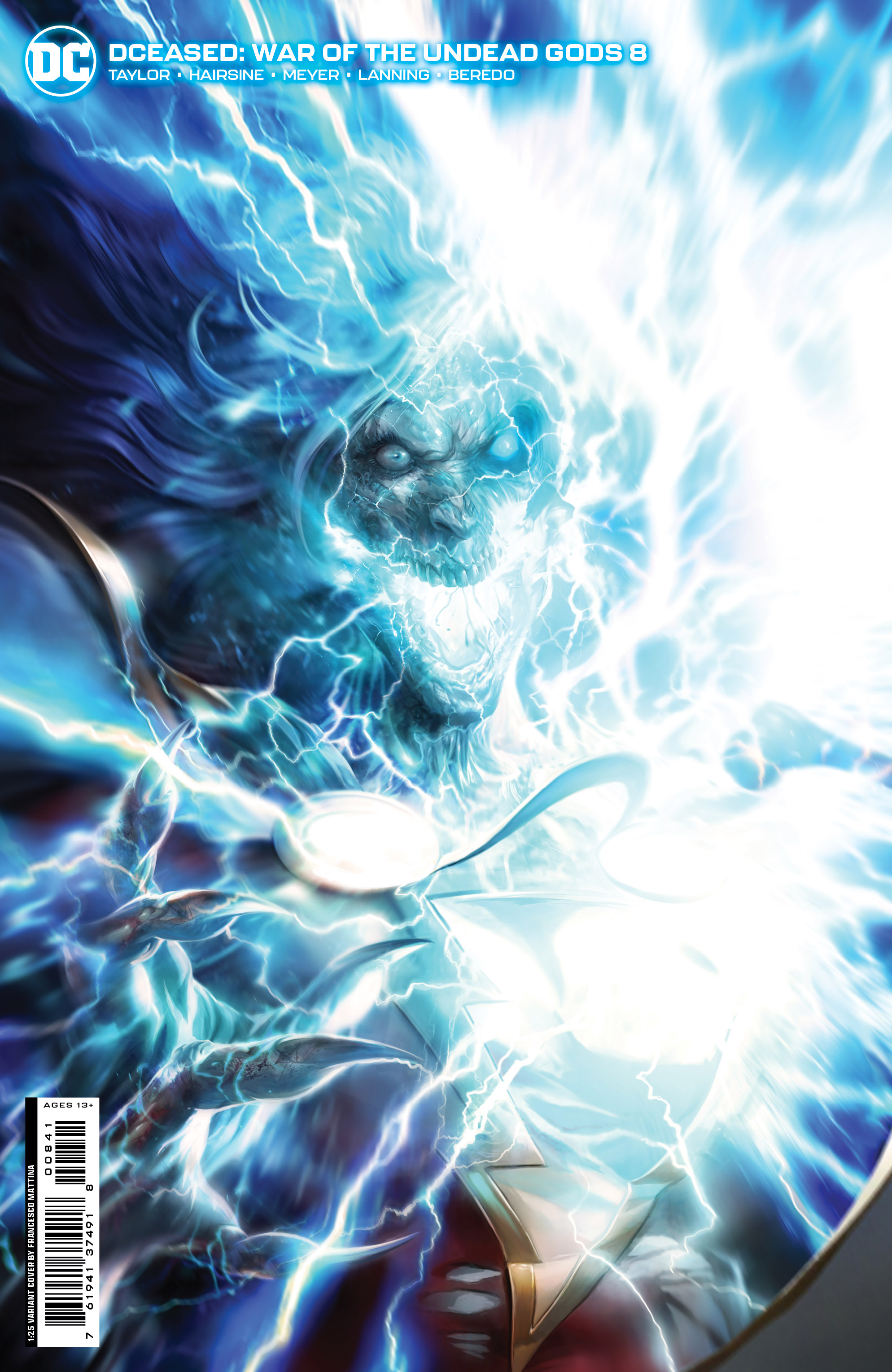 DCeased War of the Undead Gods #8 Cover D 1 for 25 Incentive Francesco Mattina Card Stock Variant (Of 8)