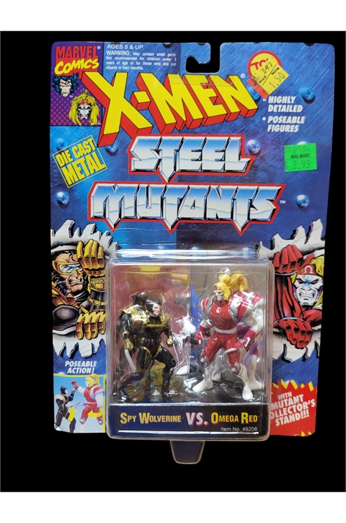 Toy Biz 1994 X-Men Steel Mutants Spy Wolverine Vs Omega Red Moc Pre-Owned