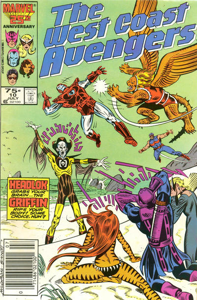 West Coast Avengers #10 [Newsstand] - Fn/Vf 7.0