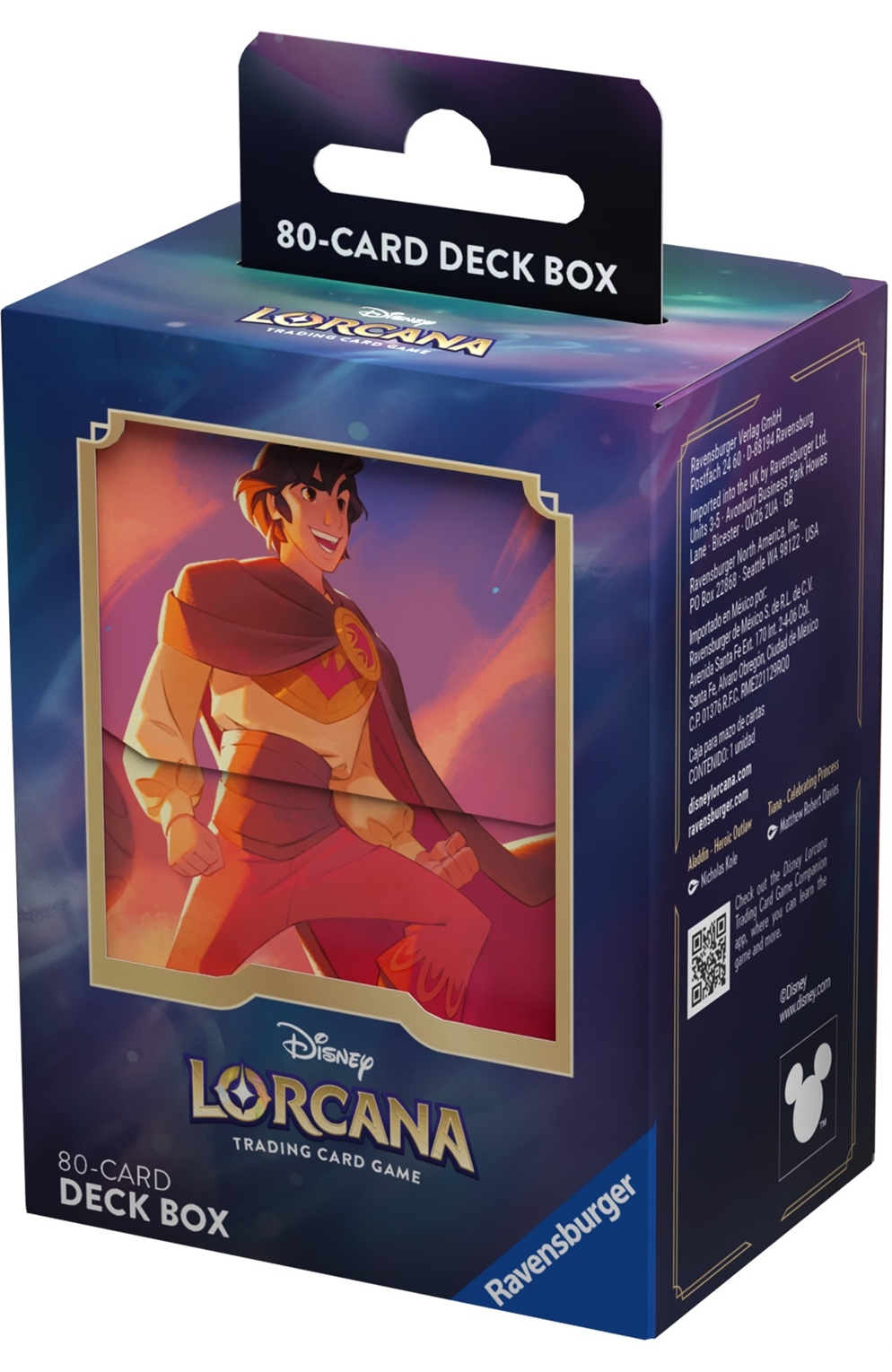 Disney Lorcana Tcg: Shimmering Skies Deck Box - Aladdin