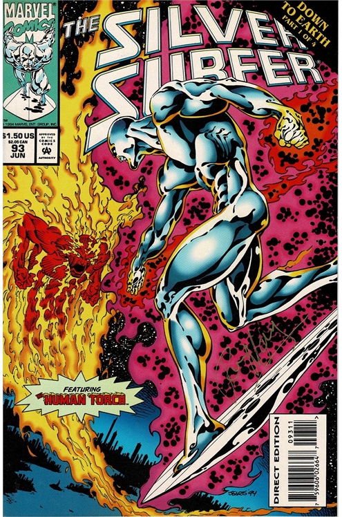 Silver Surfer #93 [Direct Edition]-Fine, Signed By Ron Marz