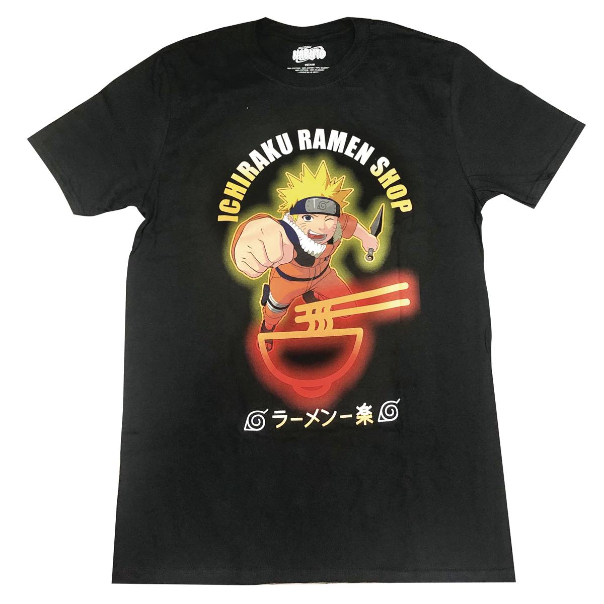 Naruto Ichiraku Ramen Shop Black T-Shirt Medium