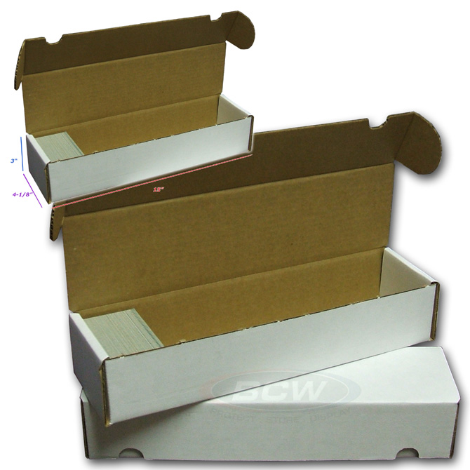 BCW SUPPLIES CARD BOX - 800 count cardboard box