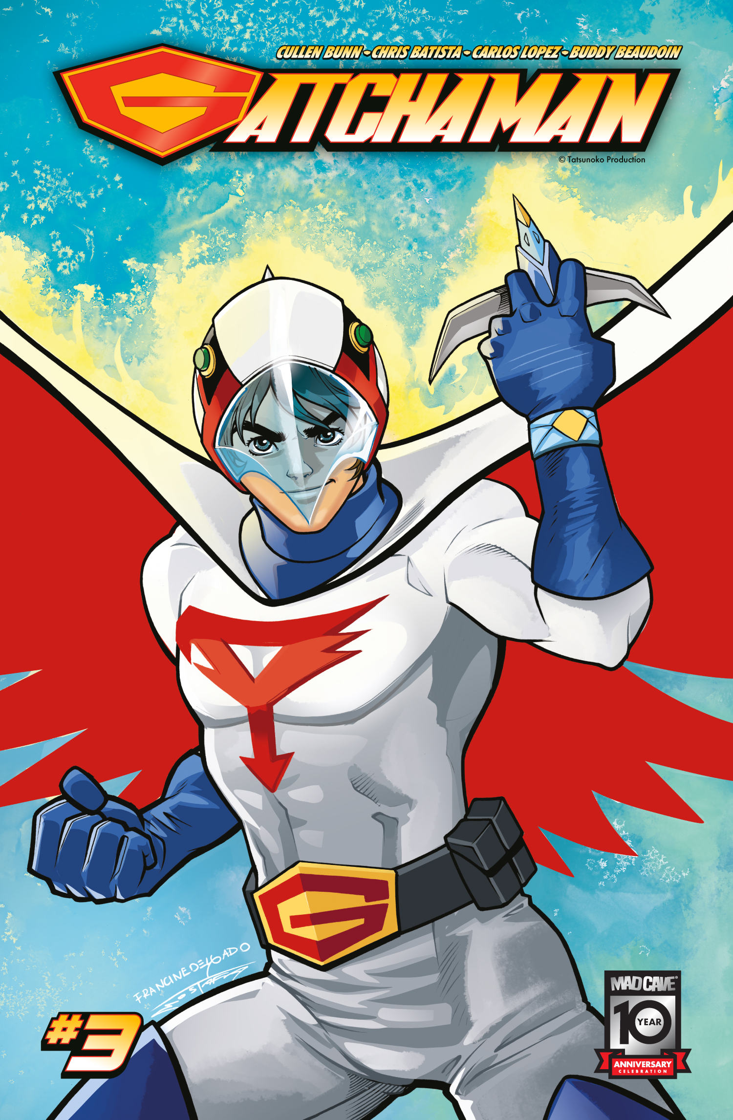 Gatchaman&#160;#3&#160;Cover C&#160;1 for 10 Incentive Francine Delgado Ken the Eagle Variant